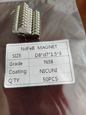 comprar Magnetos de neodimio personalizados de grado N38 anillo redondo disco de forma rectangular para uso en muebles online manufacture